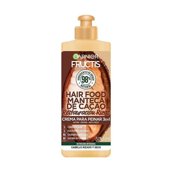 Crema para Peinar Fructis Hair Food Manteca de Cacao 300 ml (30pzs)