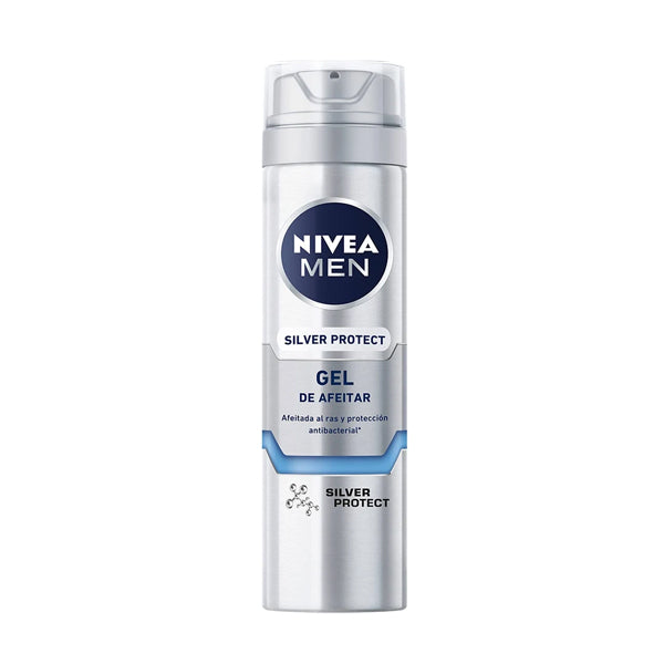 Gel de Afeitar Nivea Men Silver Protect 200 ml (caja c/12 Pzas)