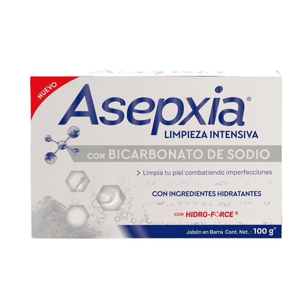 JabónAsepxia Bicarbonato de Sodio 100 G (20 Pzs)