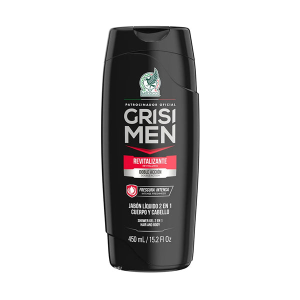 JabónCorporal Grisi Shower Gel Men Revitalizante 450 ml (caja c/12 Pzas)