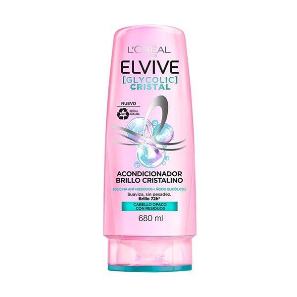 Acondicionador Elvive Glycolic Cristal 680 ml (caja c/12 Pzas)
