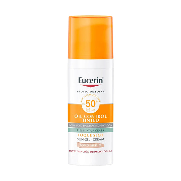 Protector Solar Facial Eucerin Sun Gel-cream Tono Medio 50 ml