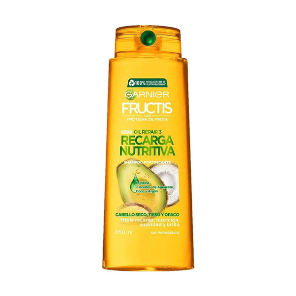 Shampoo Garnier Fructis Recarga Nutritiva 650 ml(caja c/12 Pzas)