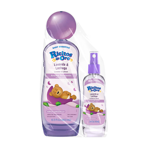 Shampoo y Gel Bao Ricitos de Oro Lavanda y Lechuga 100 ml (caja c/36 Pzas)