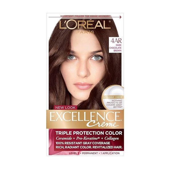Tinte para Cabello Loreal Excellence Creme g15 Dark Chocolate (caja c/12 Pzas)