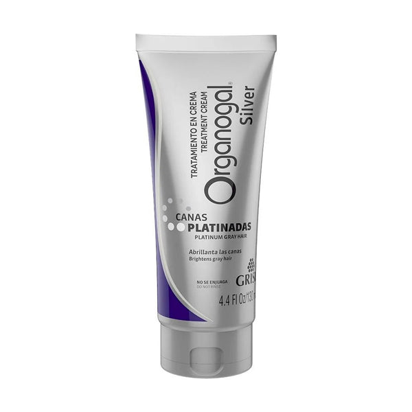 Tratamiento en Crema Organogal Platinum Silver Abrillantador de Canas 130 ml (caja c/12 Pzas)