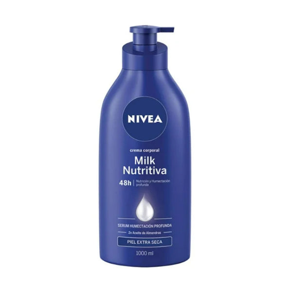 Crema Corporal Nivea Milk Nutritiva 1000 ml (caja c/9 Pzas)