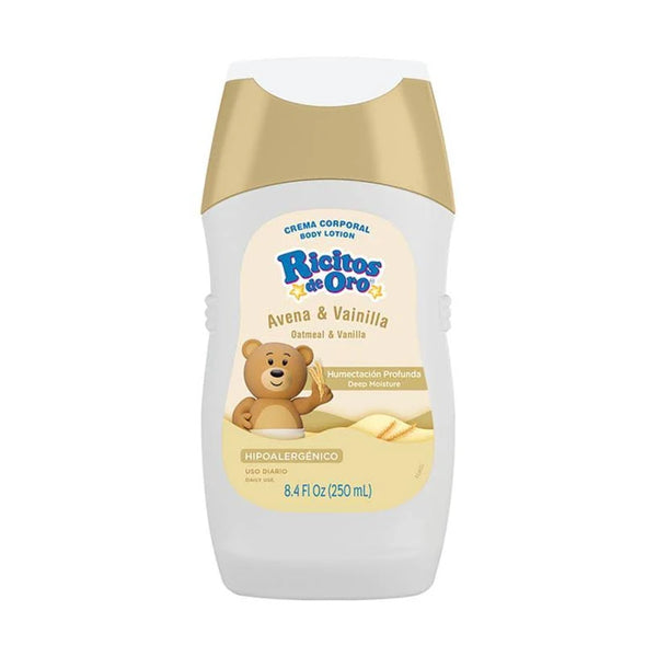 Crema Corporal Ricitos de Oro Avena Vainilla 250 ml (caja c/12 Pzas)