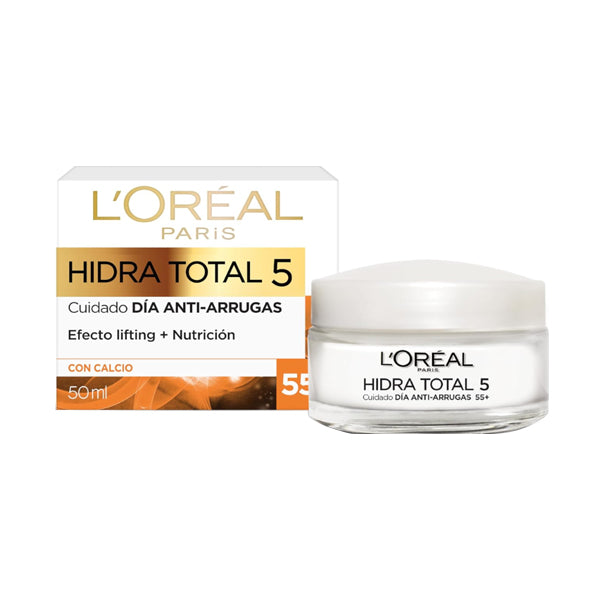 Crema Facial Loreal Hidra Total 5 Antiarrugas + 55 50 ml